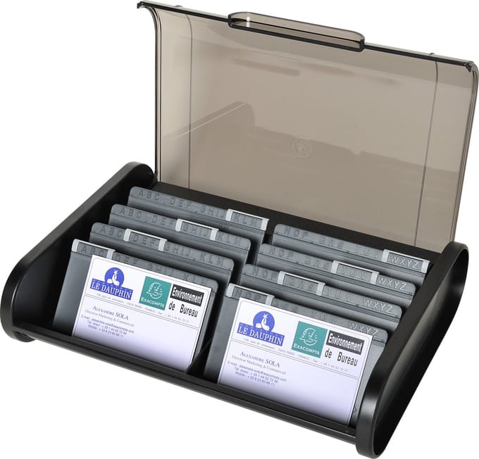 Exacompta MODERN'LINE visitekaartenhouder - Zwart - 68114D