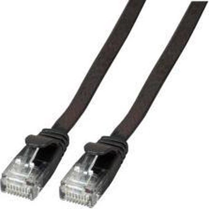 CAT6a UTP kabel 0.5 meter Zwart