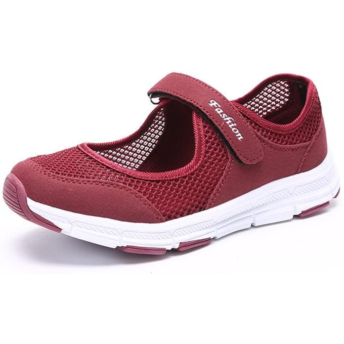 Dames van middelbare leeftijd Casual mode holle platte bodem knoop luie sneakers maat 35-43 38