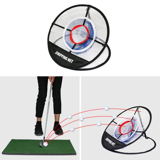 Golf Chipping Net Golftraining Hithulpmiddel Pop-up Indoor Golfnet Golf Chipping Putting Trainer Black&white white