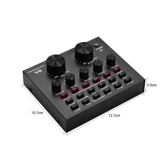 Externe audiomix-geluidskaart USB-audio-interfaceverbinding met meerdere geluidseffecten Without BT