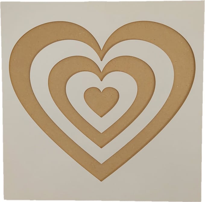 Moliland - Decoratieve Wandversiering - MDF Hart - 50x50 cm - Scandinavische Stijl