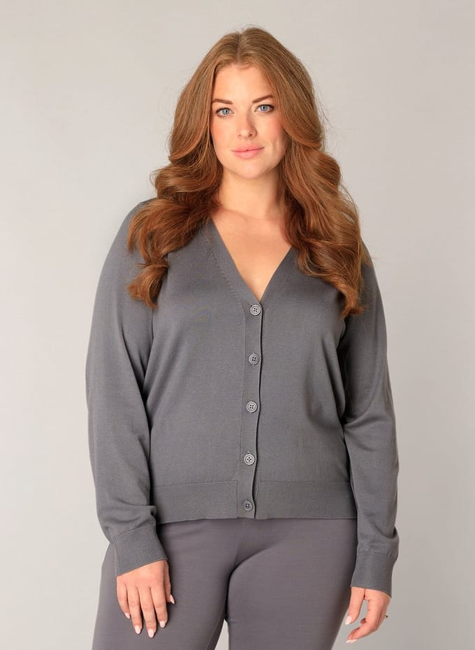 BASE LEVEL CURVY Yvonne Vest - Dark Grey - maat X-0(44)