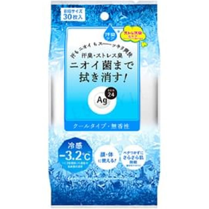 Shiseido - Ag Deo 24 Clear Shower Sheet Cool Jumbo 30 pcs