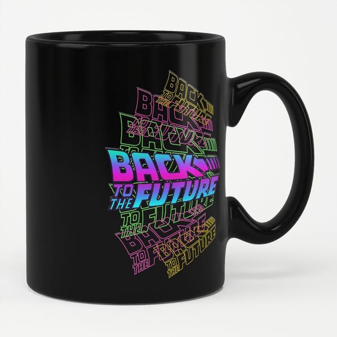Back To The Future Kopje/koffiemok met logo’ Neon
