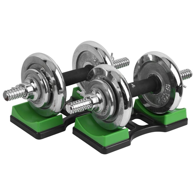 1 Paar Home Dumbbell Frame Standaard Voorkom Rollen Dumbbell Rek Houder 100KG Draagvermogen L black