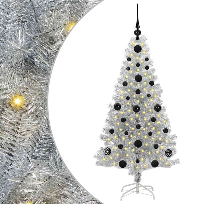 vidaXL - Kerstboom - Zilver - 120 - cm - PET