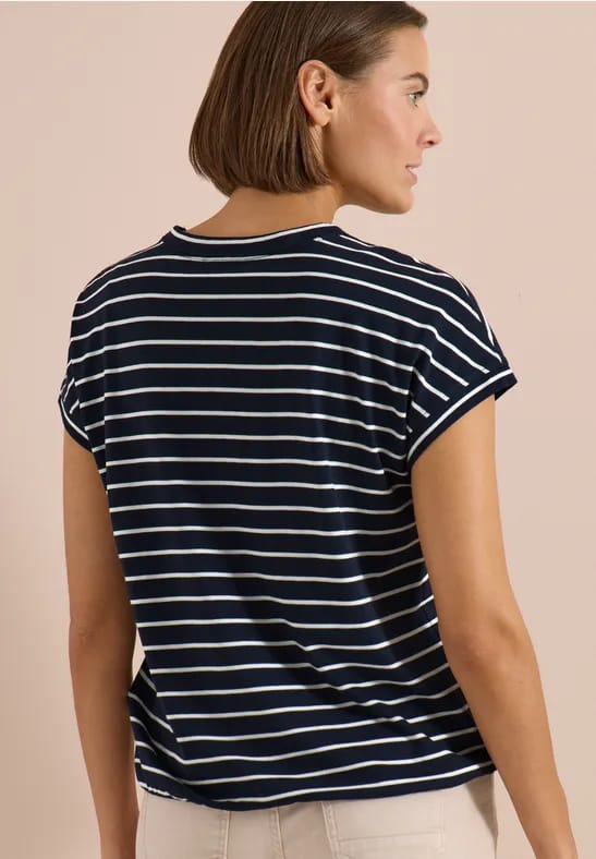Shirt met ronde hals en strepen