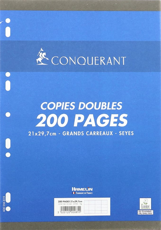 CONQUERANT - Schrijfblok - A4 - Gelinieerd - 100 vel