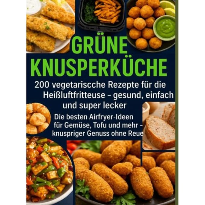 Grüne Knusperküche 200 Vegetarische Rezepte Für Die Heißluftfritteuse Gesund, - Lena Dirk