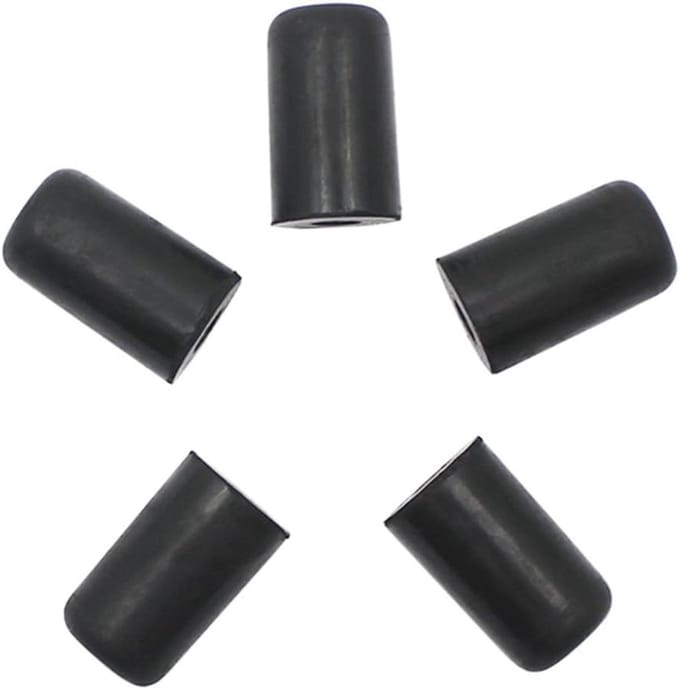 Cellotips Beschermers - Endpin Covers - Instrument Beschermen - Set van Vijf - Universele Pasvorm - Zwart