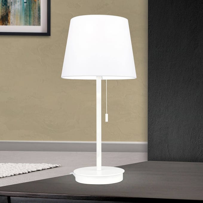 ORION Tafellamp Ludwig met USB-poort wit