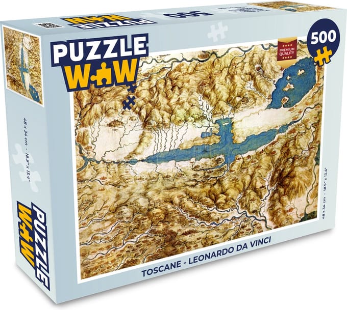 Puzzel Toscane - Leonardo da Vinci - Legpuzzel - Puzzel 500 stukjes