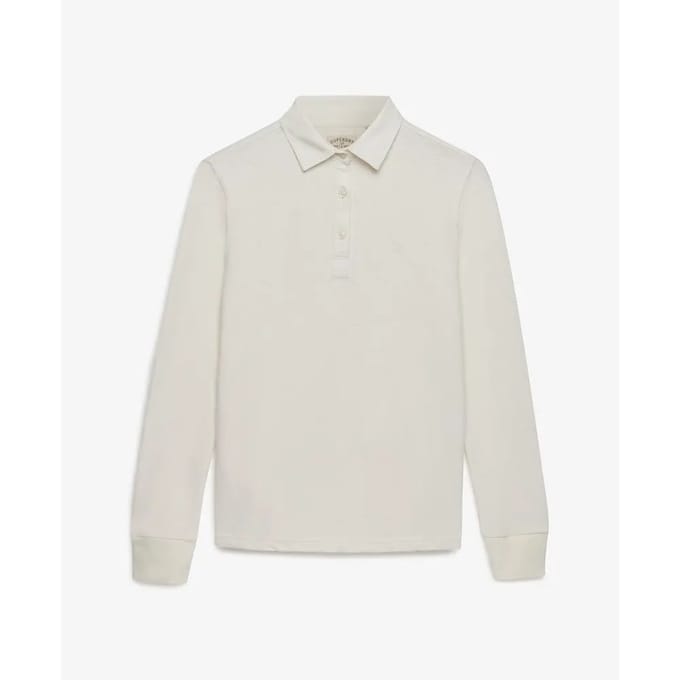 Superdry Classic Rugby Top Oversized Pasvorm White Grootte: 40