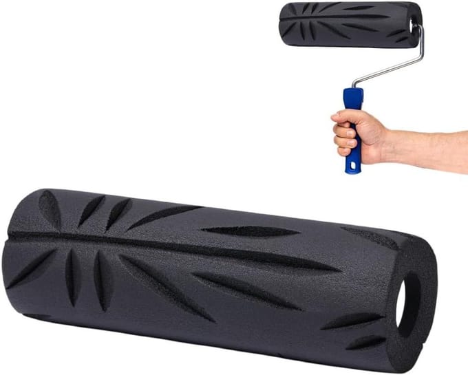 Gipsplaten Textuurroller - Verfroller Decoratie - Muren Texturen - Synthetisch Rubber - 20 cm - Raven Voet