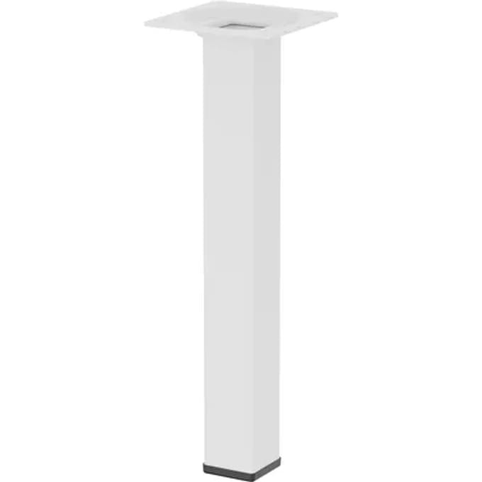 Duraline Meubelpoot Vierkant Staal 2,5x2,5x20cm Wit