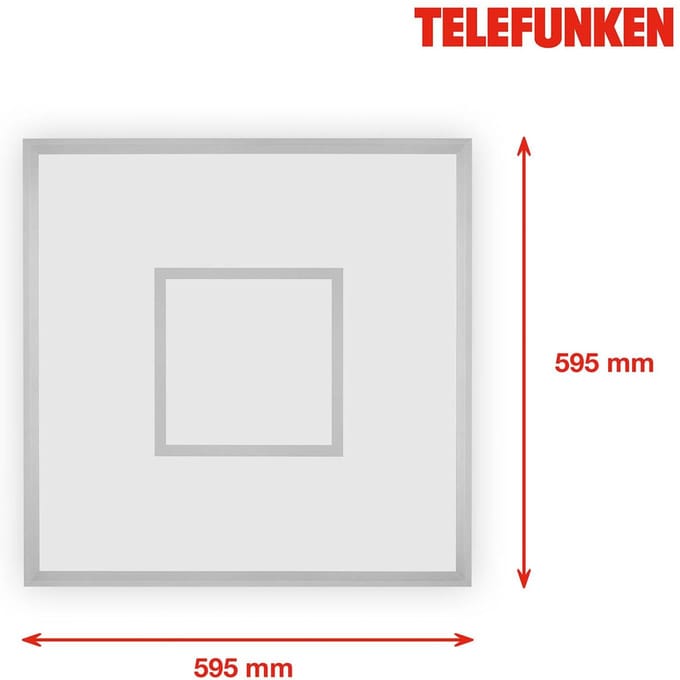Telefunken LED paneel Magic Cento zilver CCT RGB 60x60cm