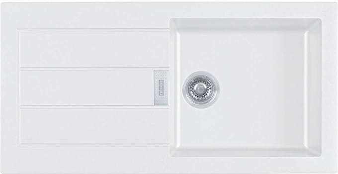 Franke Sirius 2.0 - Tectonite spoelbak S2D 611-100, 100x50 cm, wit 143.0613.639