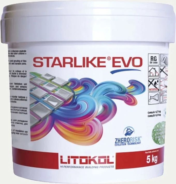 Litokol starlike evo 202 naturale 2,5kg - Voegmiddel - Kleur Grijs - Epoxymiddel - Lijm