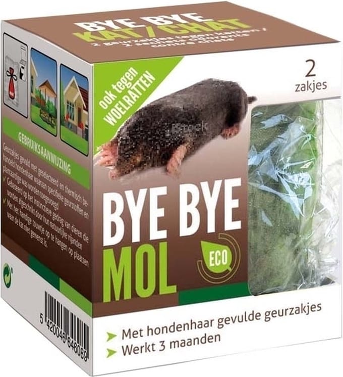 BSI - Bye Bye Mol - Met hondenhaar gevulde geurzakjes - 2 stuks