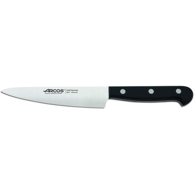 Couteau de cuisine - ARCOS - Universal - Lame 14 cm - Acier inox Nitrum - Manche POM, 3 rivets