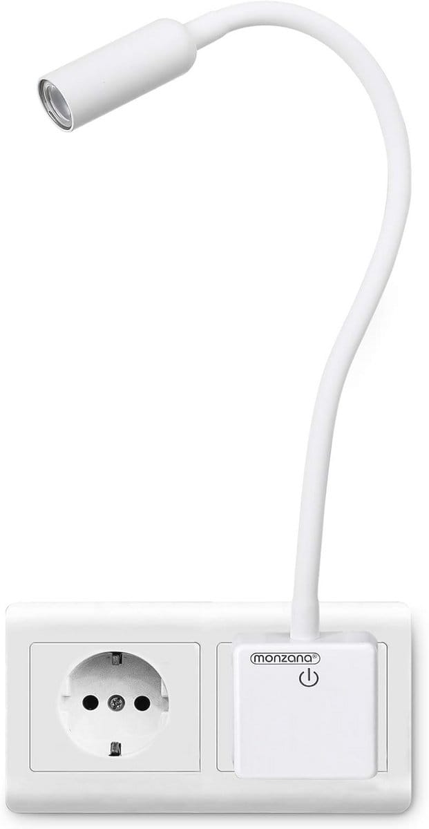 Dimbare LED Wandlamp met Touch-Schakelaar 46,5cm - Flexibele Stekkerlamp voor Thuis
