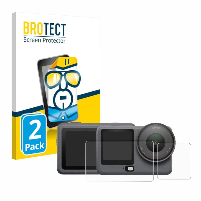 BROTECT - Screenprotector voor DJI Osmo Action 6 - Folie Beschermfolie transparant 2 Stuks