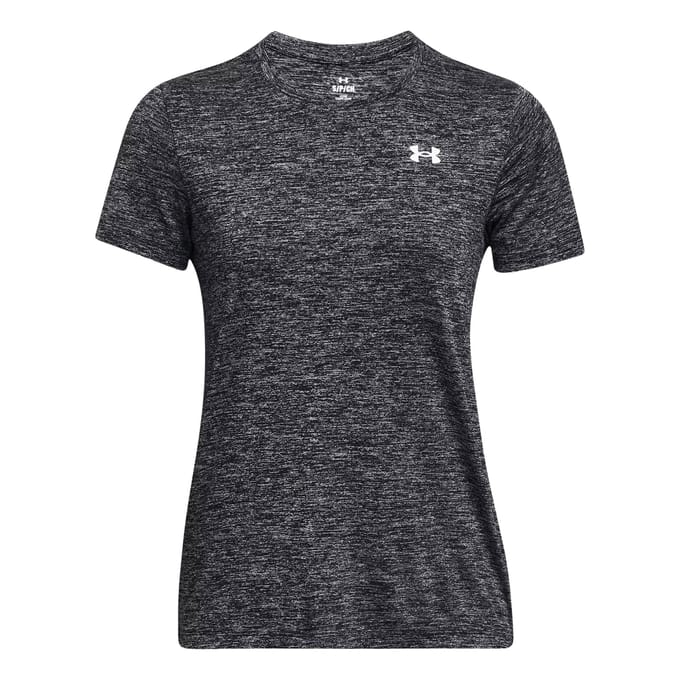Under Armour Tech SSC - Twist Dames Sportshirt - Zwart - Wit