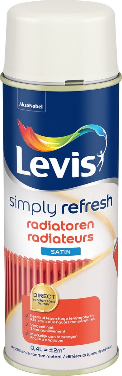 Levis - Simply Refresh Radiatoren Satin Spray - Simply Canvas - 0,4 L