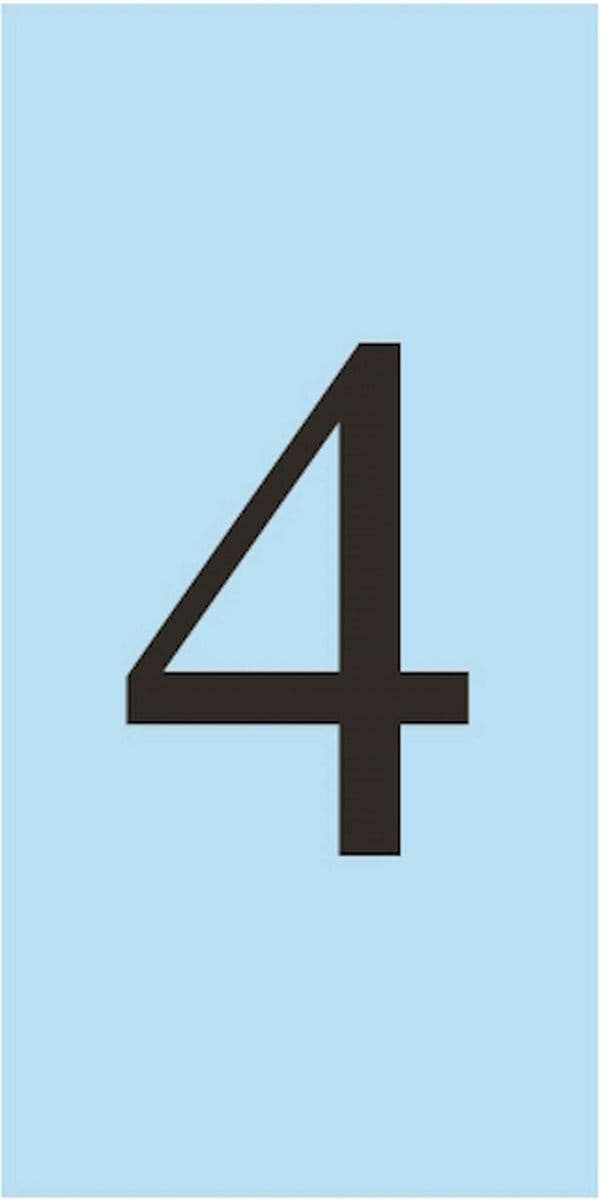 Magnetische cijfers (0 t/m 9) - Blauw - 2 x 4 cm - 30 stuks