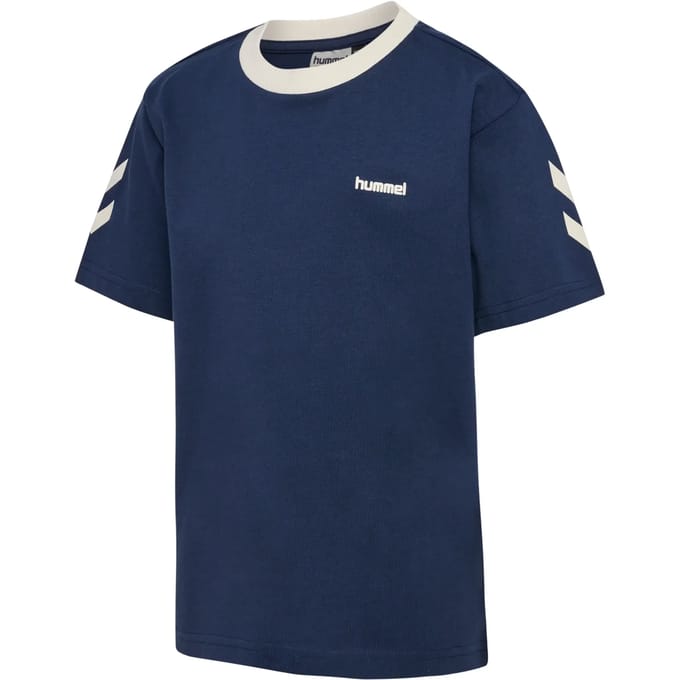 Kinderen T-shirt met brede zigzagpatroon Hummel