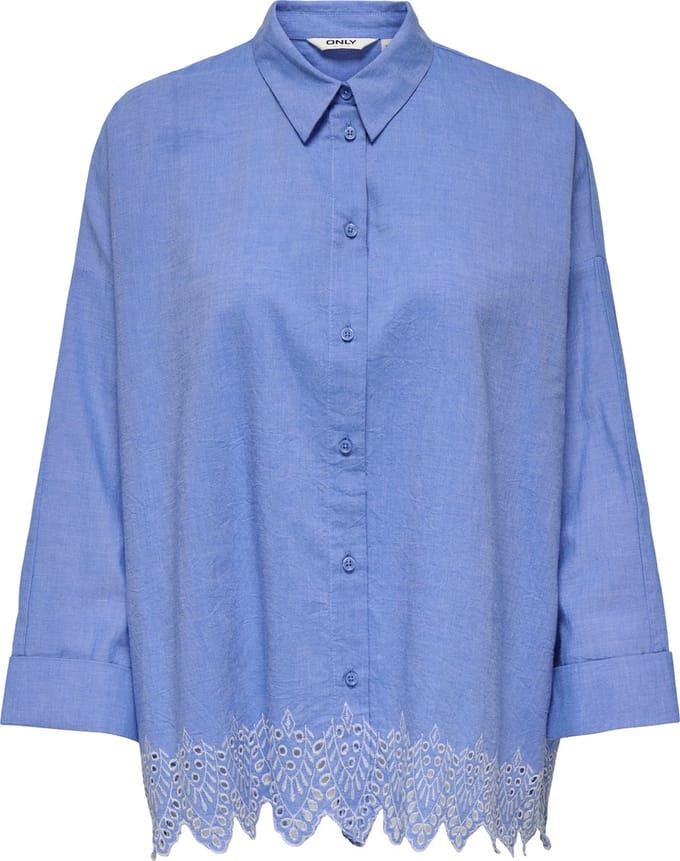 ONLY - ONLGRACES TULUM LS EMB SHIRT NOOS WVN - Meisjes - Blouses