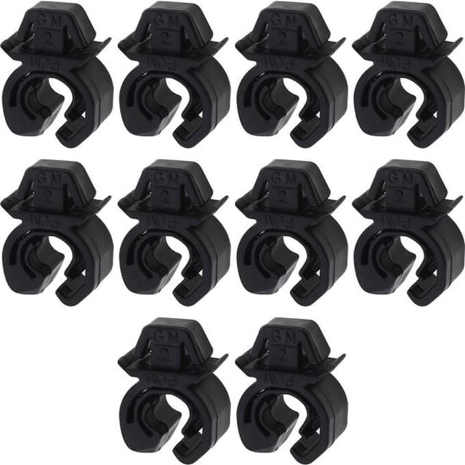 Allecto - Hood Prop Rod Clips - 10 stuks - Zwart