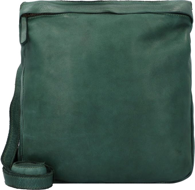 HAROLD'S Leren schoudertas Submarine Shopper Zip Green donkergroen