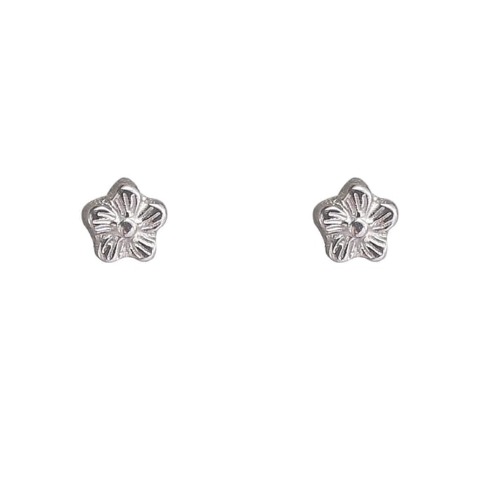 Go Dutch Label Oorknoppen Mini Flower Stud Zilverkleurig