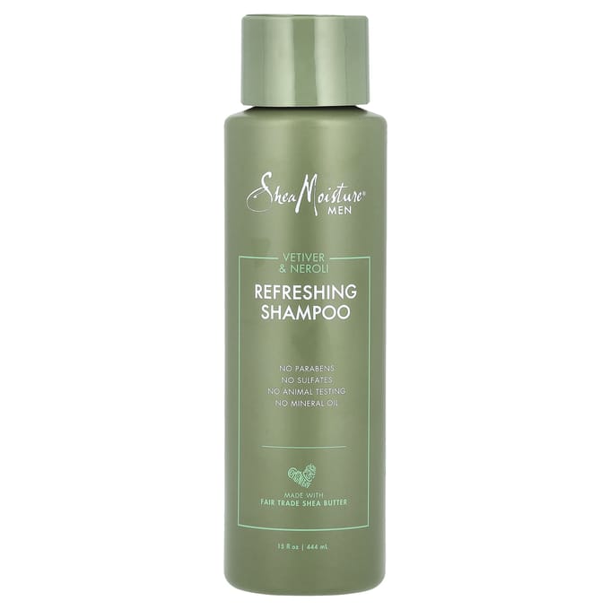 SheaMoisture, Mannen, Verfrissende Shampoo, Vetiver & Neroli, 15 fl oz (444 ml) gray