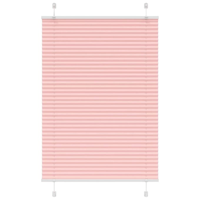 vidaXL - Plissé - rolgordijn - 85x100 - cm - stofbreedte - 84,4 - cm - polyester - roze