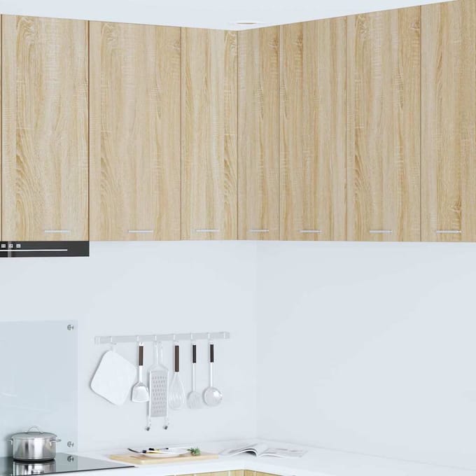 vidaXL - Hangkast - Sonoma - Eik - en - Wit - 57 - x - 57 - x - 80 - cm - Bewerkt - hout