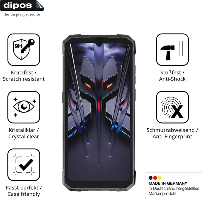 dipos – 2x Pantserfolie geschikt voor Hotwav Cyber 18 | 9H Screenprotector
