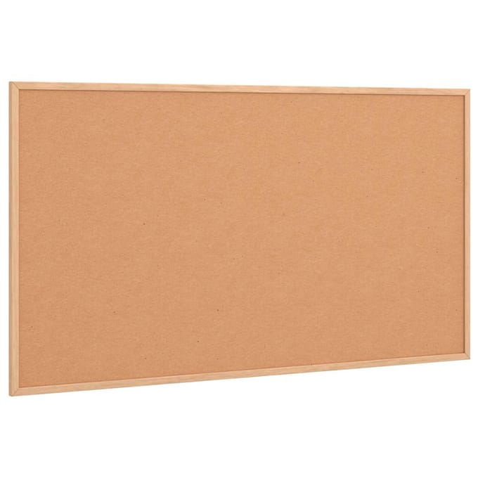 vidaXL - Kurkbord - met - massief - grenenhouten - frame - 100x55 - cm