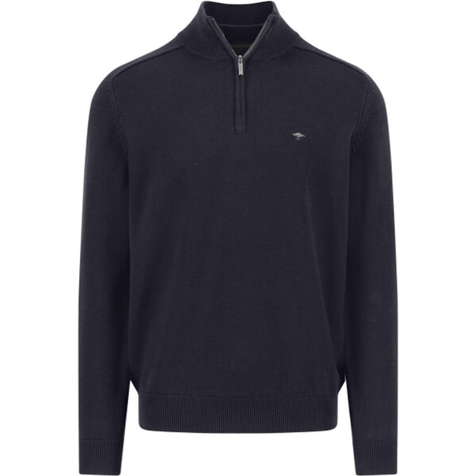 Fynch Hatton - Half zip trui - Mannen - L - Blauw - Katoen - 1509-203