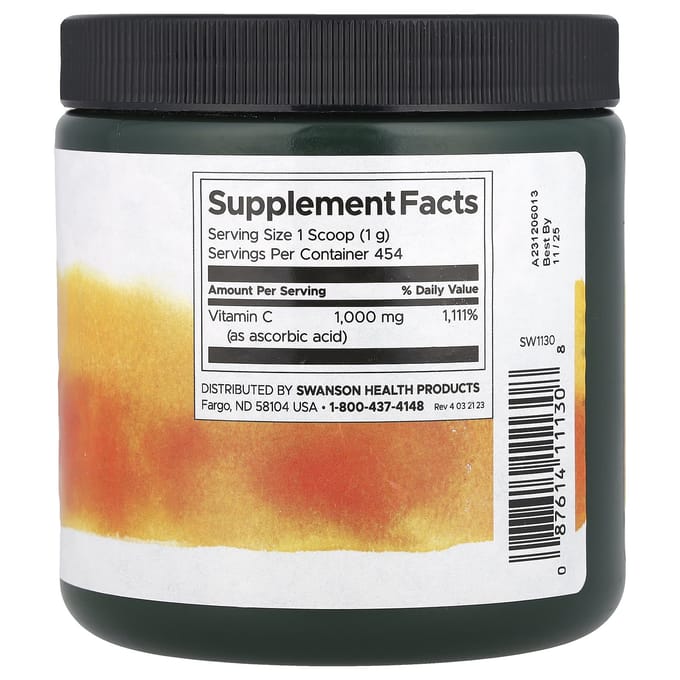100% Pure C-1000, Vitamine C Poeder, 454G(16oz)