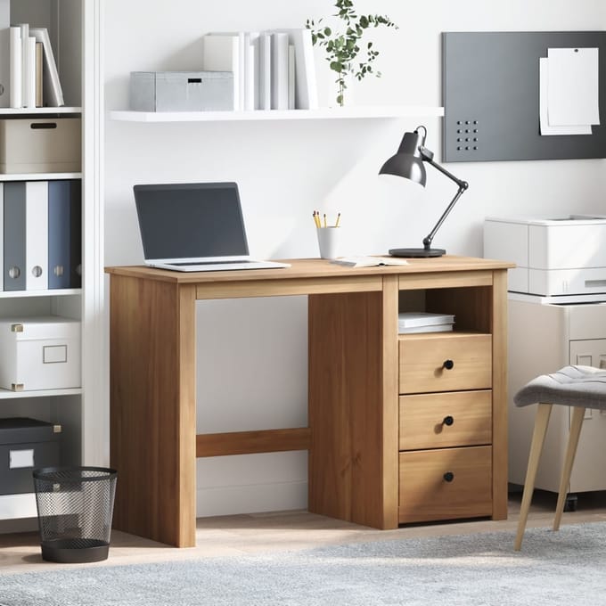 vidaXL - Bureau - Panama - 112x45x75 - cm - massief - grenenhout