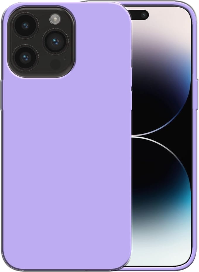 Smartphonica Siliconen hoesje voor iPhone 14 Pro Max case met zachte binnenkant - Paars geschikt voor iPhone 14 Pro Max