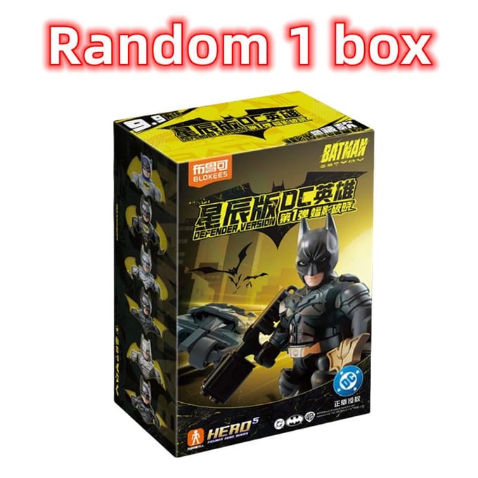 1/12 Pièces Blokees DC Hero Batman Bloc de construction jouet d'assemblage Figurine d'action Batmobile Objet de collection Cadeau de Noël pour enfant black