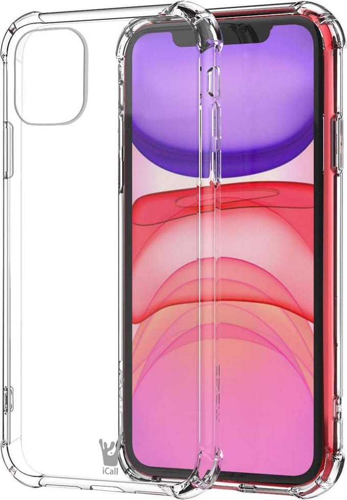 Hoesje geschikt voor iPhone 11 - Back Cover Case ShockGuard Transparant