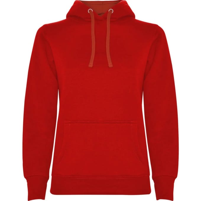 Roly Dames/Dames Urban Hooded Polycotton Sweatshirt (Rood)