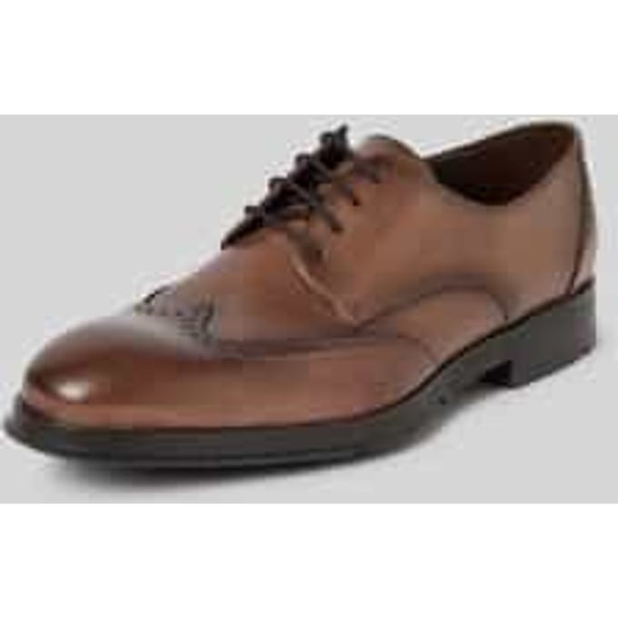 Leren derbyschoenen met siernaden, model 'NAIROBI'