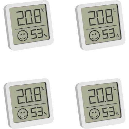 TFA Dostmann 4-pack 30.5053.02.04 Thermo- en hygrometer Wit