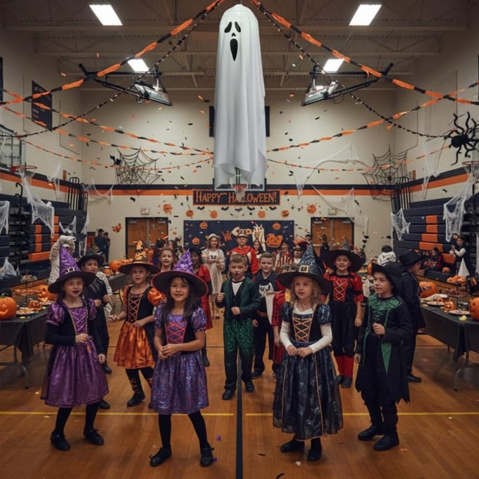Grote Halloween Spook Decoratie Hangend Lampion Verlicht 85 cm